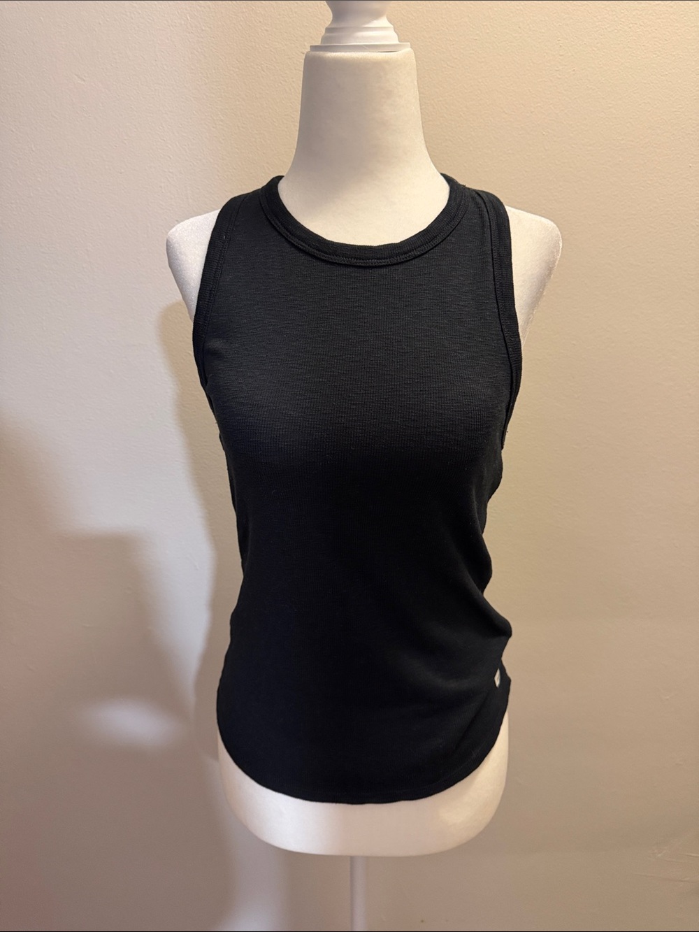 Vuori Black Ribbed Tank Top